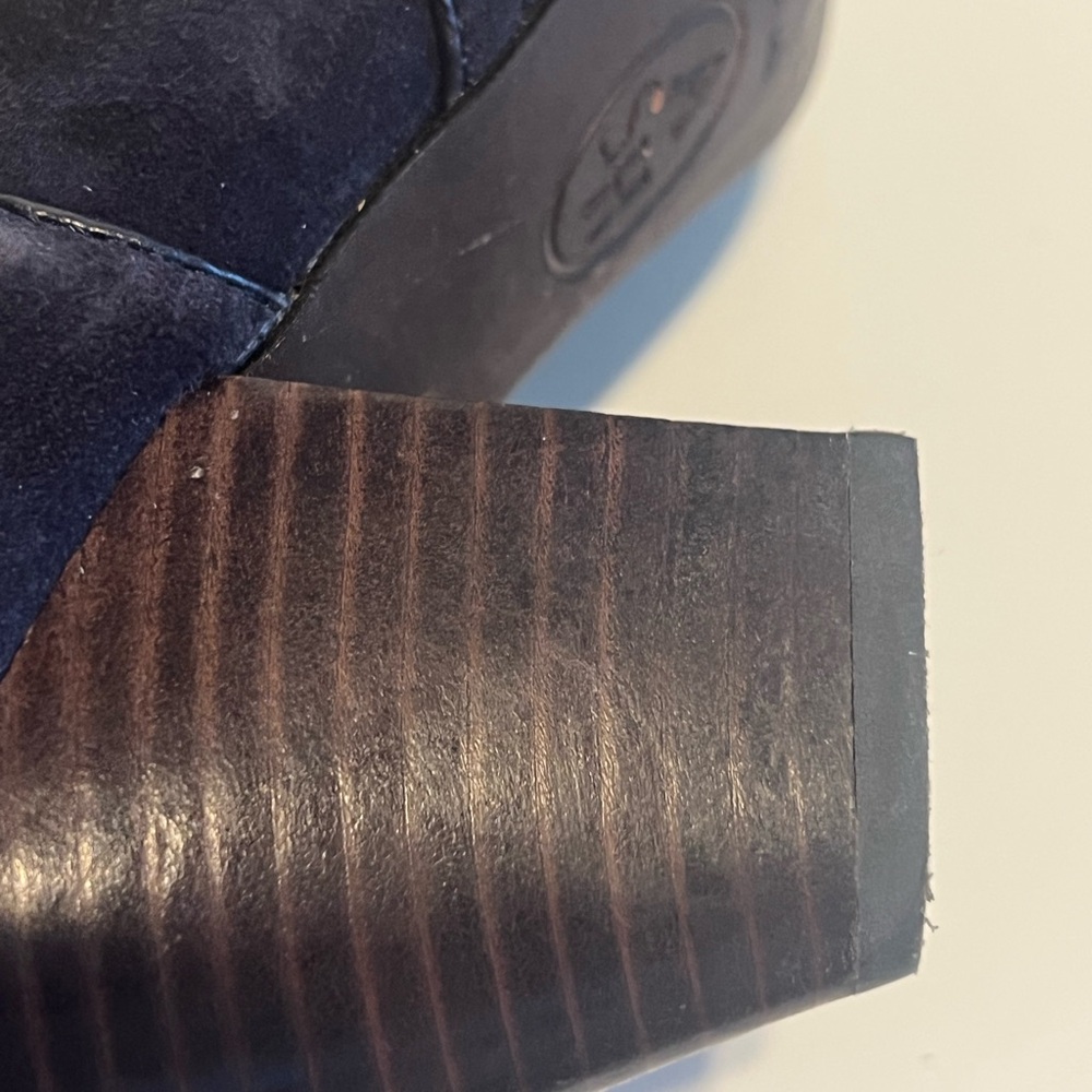 ASH GANG NAVY BLUE SUEDE BOOTIE SZ 40 VGUC WESTERN COWGIRL - Picture 12 of 12
